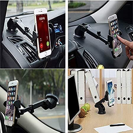 Long Neck Car Mobile Holder 360° Rotation Suction Mounted view 3