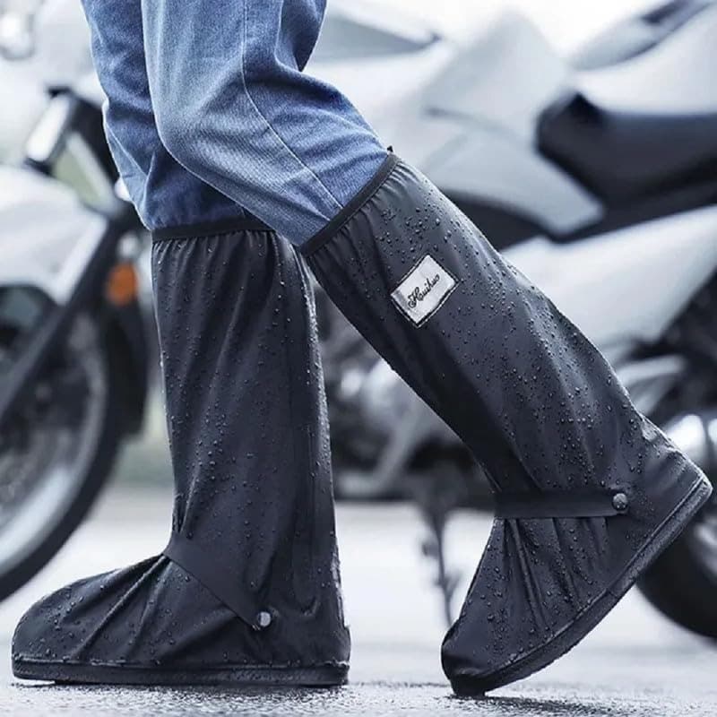 Long Waterproof Shoe Covers for both Men and women Waterproof Boot , sneaker, shoes Rain Shoe Covers Reusable & Foldable Motorcycle Cycling Bike Knee Boots Shoes Cover