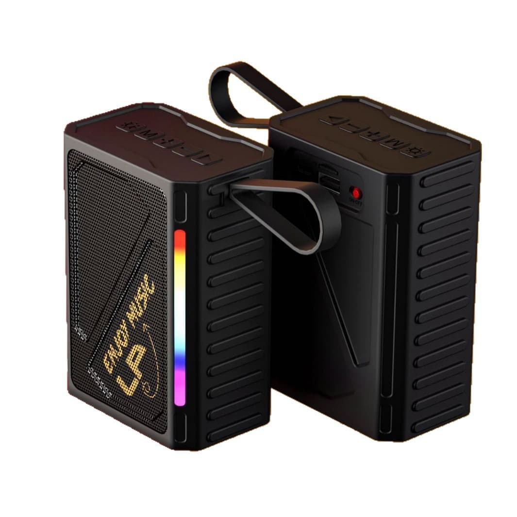 LP V101 TWS Wireless Bluetooth V5.1 Portable Speaker Powerbank FM Radio TF USB Drive RGB LED Light