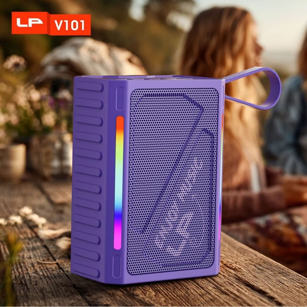 LP V101 TWS Wireless Bluetooth V5.1 Portable Speaker Powerbank FM Radio TF USB Drive RGB LED Light view 5