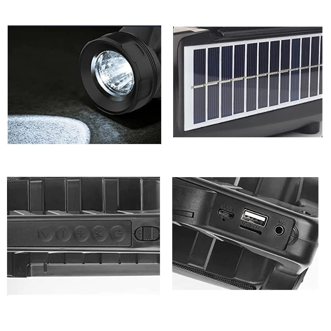 LP V36 Solar Charging Outdoor Wireless Speaker With FM BT USB TF AUX TWS MIC Flash Light view 4