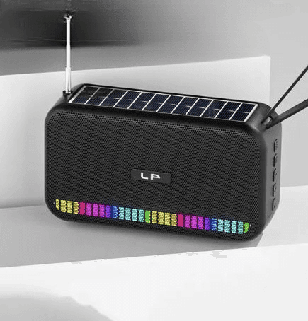 LP V75 Solar Charging Wireless Bass Bluetooth Speaker With LED Lights
