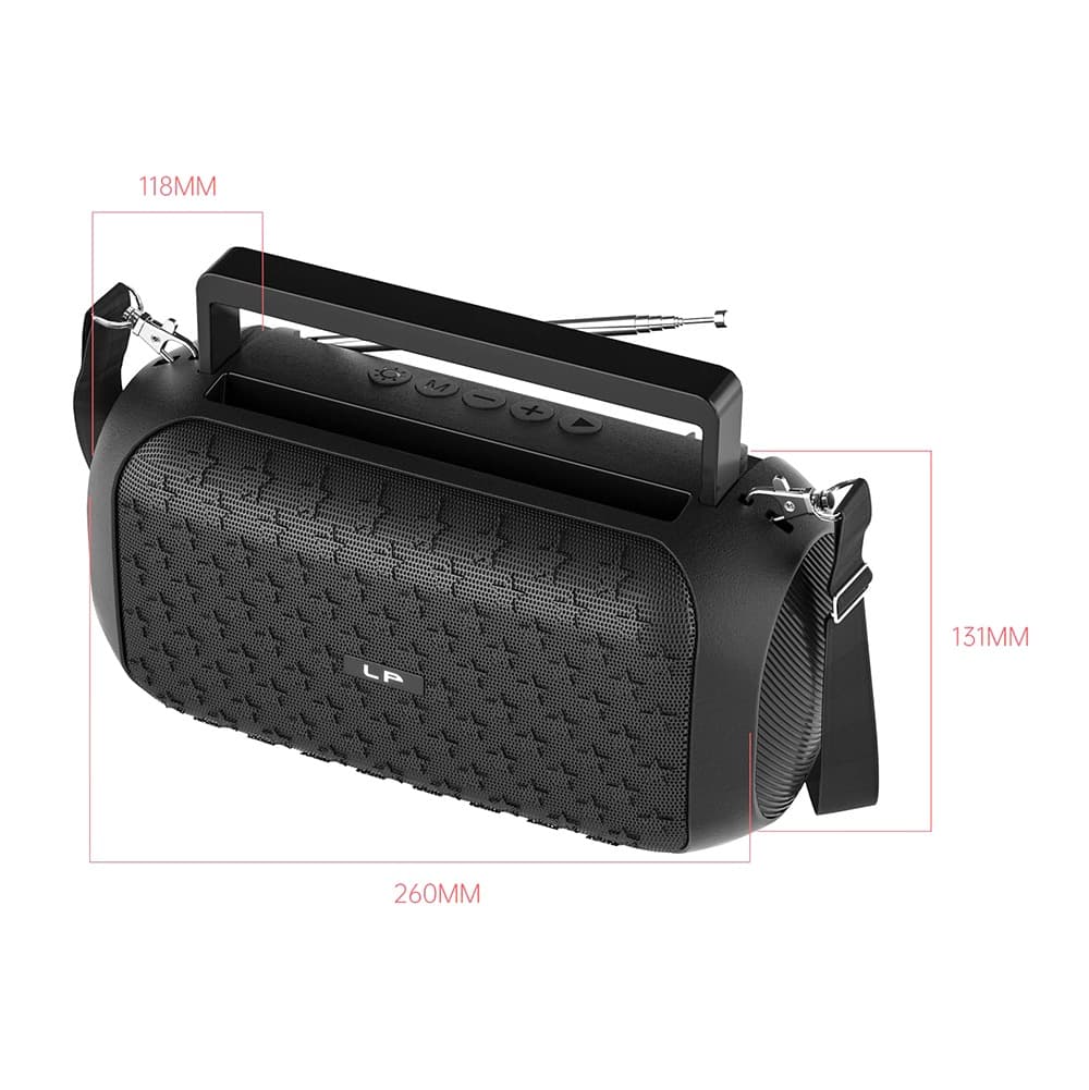 LP V78 Portable Wireless Solar Powered Charging Bluetooth Speaker FM Radio/TF/USB view 3