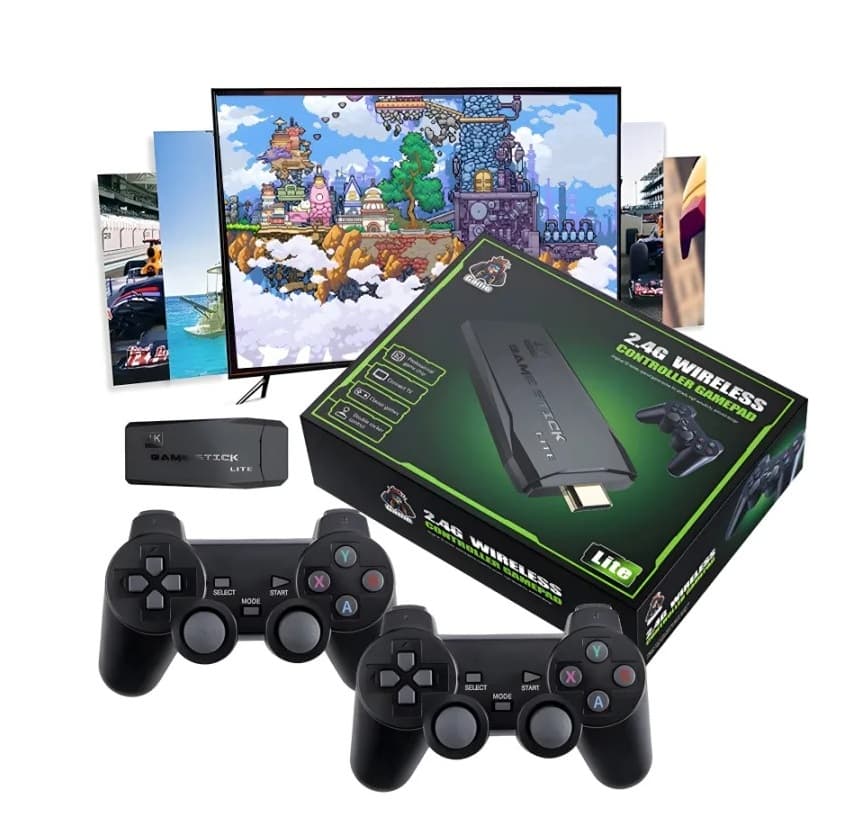 M8 4K Game Console Game Stick With Dual Wireless Controllers 10,000 Retro Games
