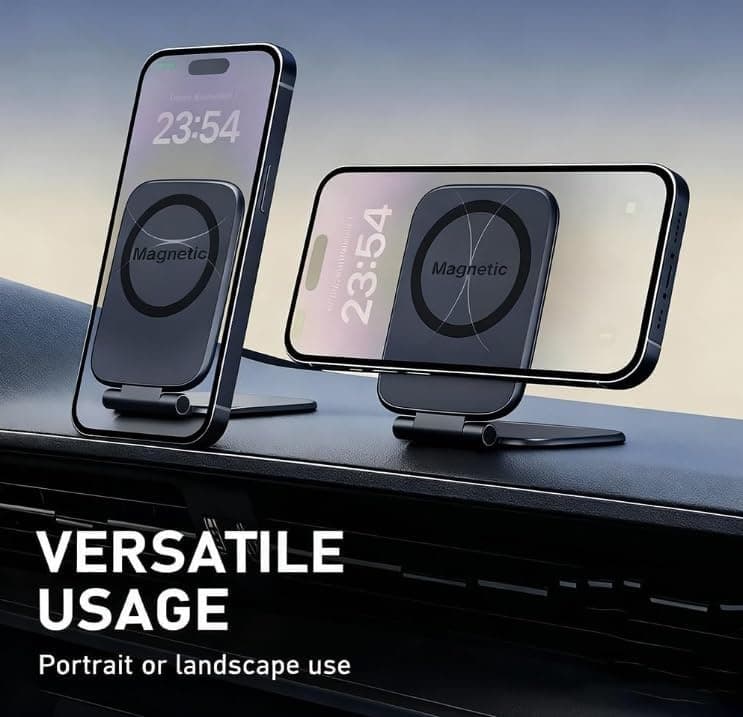 Magnetic Phone Holder For Car – Shockproof, 360° Adjustable Magnetic Car Mount view 2