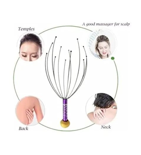 Manual Bokoma Hand Held Scalp Head Massager For Stress Relief Head Scratcher view 3