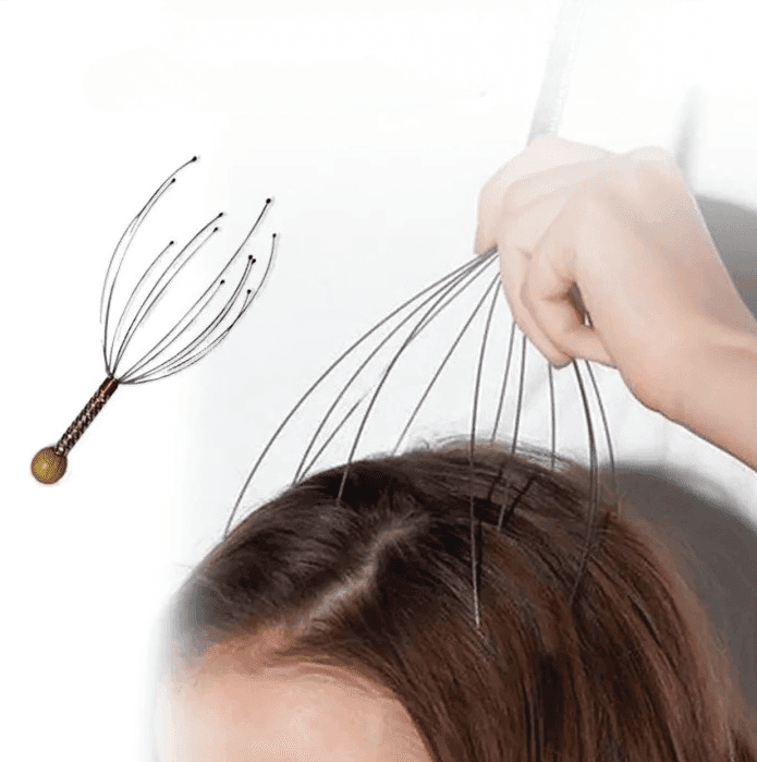 Manual Bokoma Hand Held Scalp Head Massager For Stress Relief Head Scratcher
