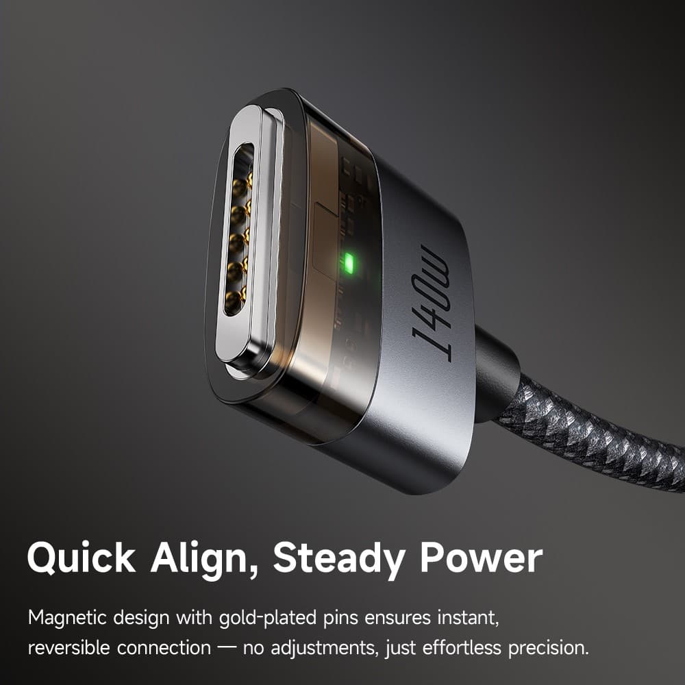 MCDODO CA 207 140W USB-C To MagSafe 3 Charging Cable 2M With LED Indicator & Nylon Braided view 3