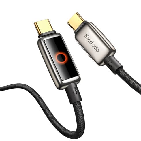 Mcdodo CA668 Auto Power Off 100W USB-C to USB-C With Breathing Light LED Display Cable (1.2m) view 4