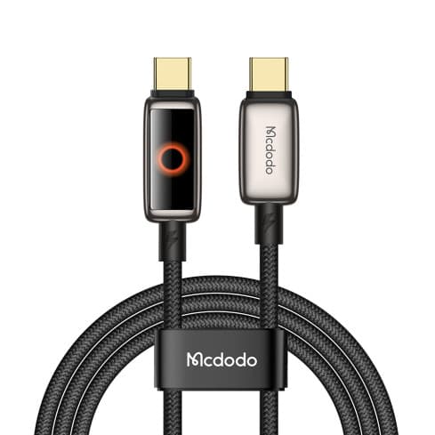 Mcdodo CA668 Auto Power Off 100W USB-C to USB-C With Breathing Light LED Display Cable (1.2m)