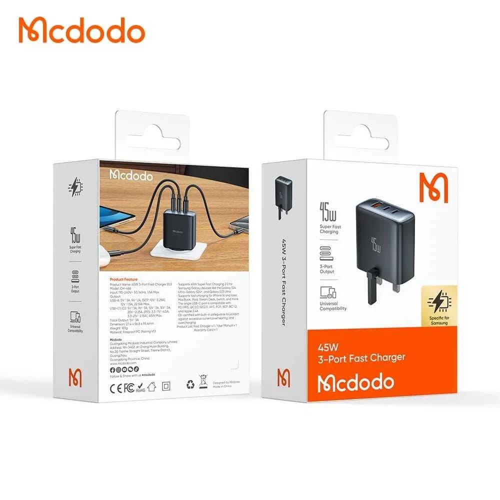 Mcdodo CH 483 45W 3 Port Fast Charger Dock view 4