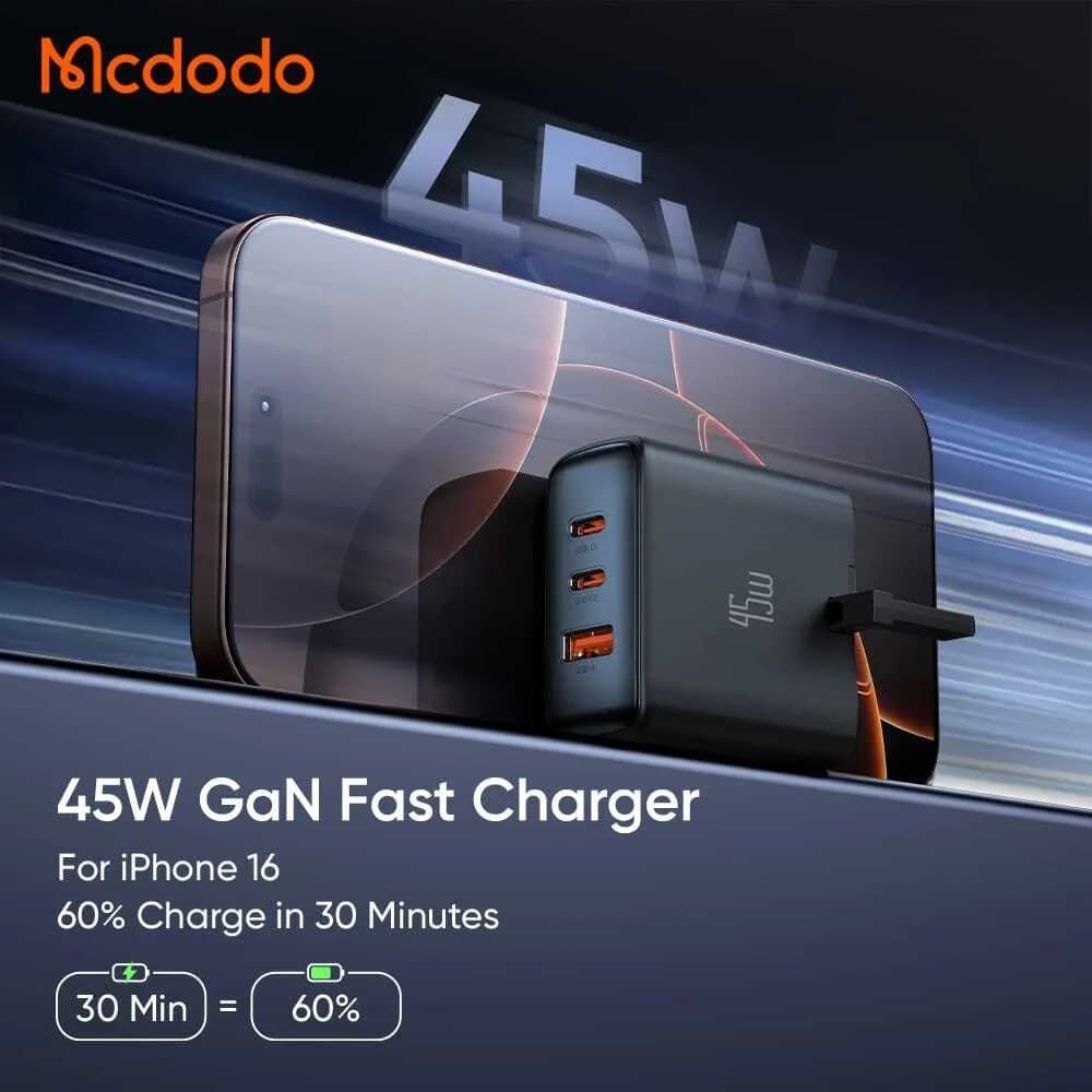 Mcdodo CH 483 45W 3 Port Fast Charger Dock view 3