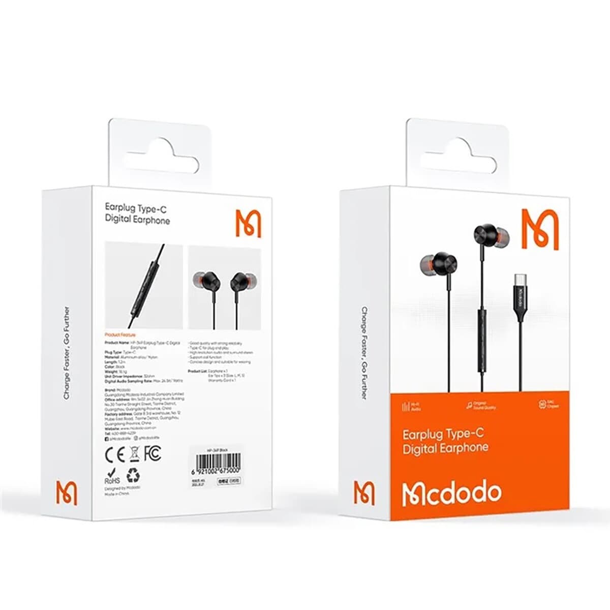 McDodo HP3490 In-Ear Wired USB-C Earphone view 5