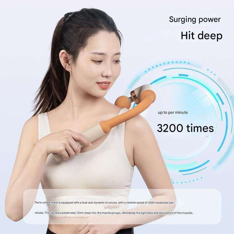 MDHL MD XY11 U Shaped Extended Handle Massage Gun: Deep Tissue Massager With 6 Heads & 6 Speeds view 5
