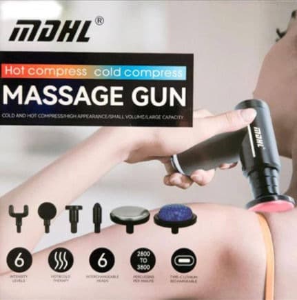 MDHL XY17 Hot & Cold Smart Facial Massage Gun With 6 Interchangeable Heads