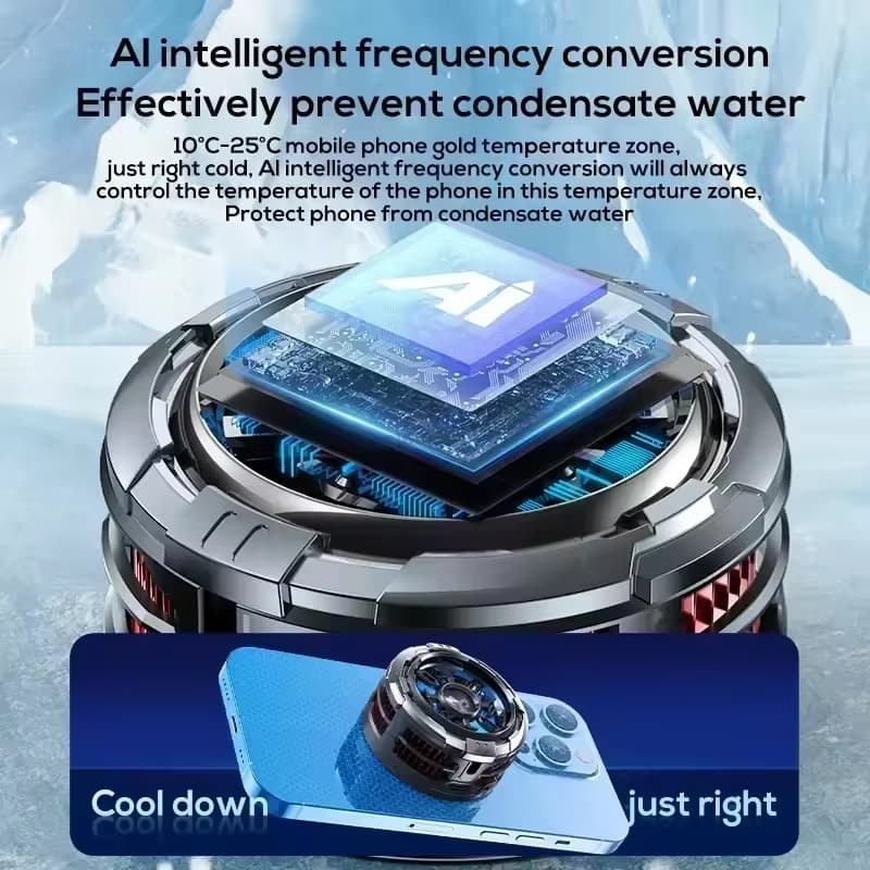 MEMO CX08 AI Semiconductor Mobile Phone Cooler Cooling Fan view 5