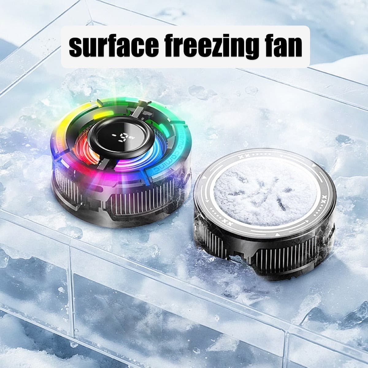 MEMO CX15 AI Digital Display Mobile Cooler Fan Colourful LED Light view 4
