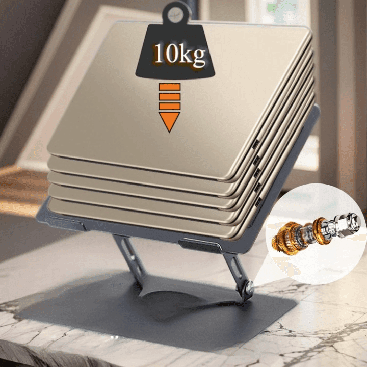 Metal Laptop Stand With Dual Cooling Fan 360 Rotating view 4