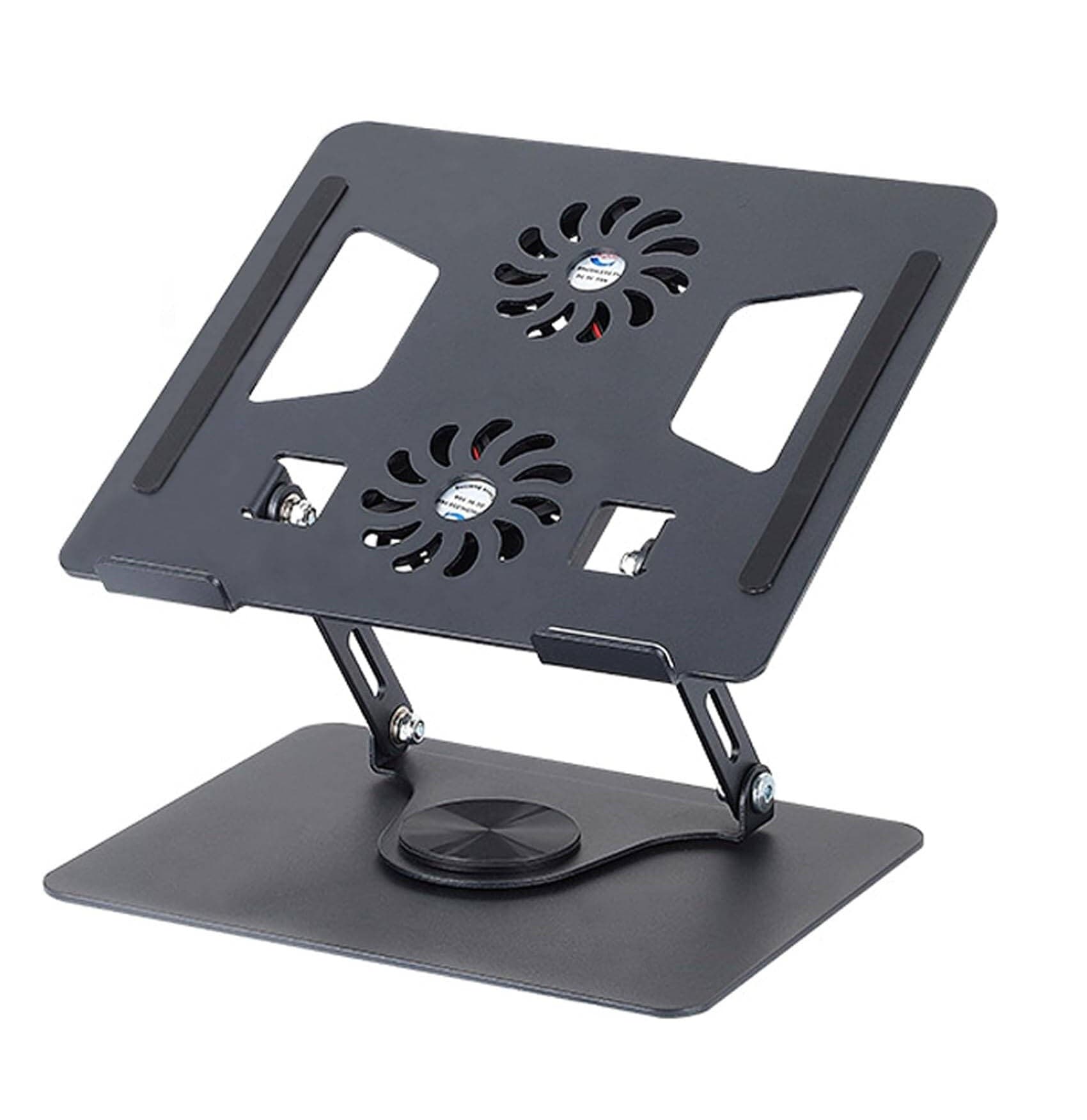 Metal Laptop Stand With Dual Cooling Fan 360 Rotating