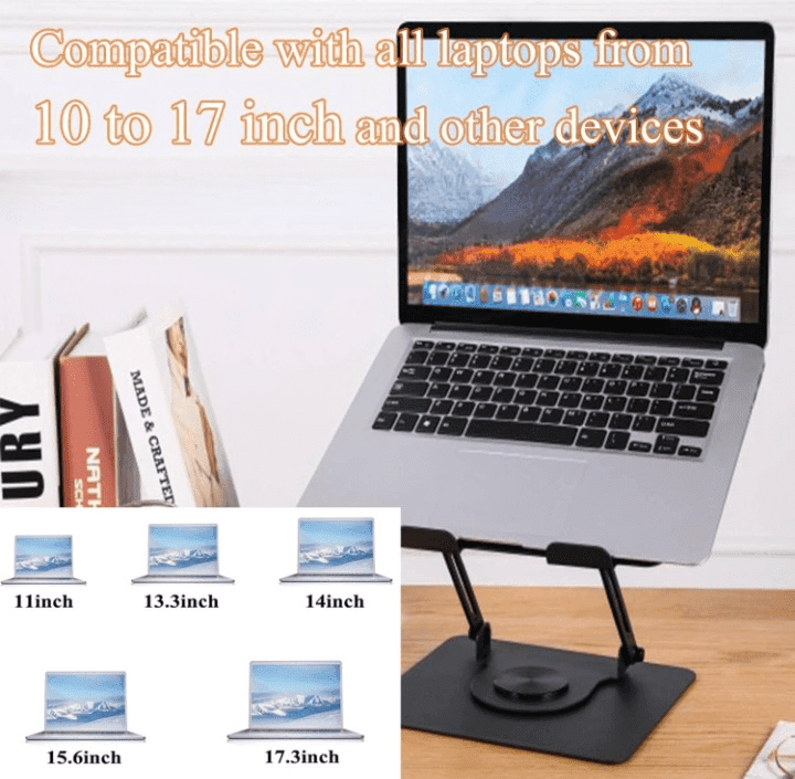 Metal Laptop Stand With Dual Cooling Fan 360 Rotating view 5