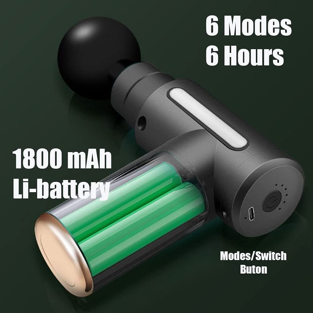 Mini Electric Massage Gun USB Rechargeable With 4 Massage Heads view 4