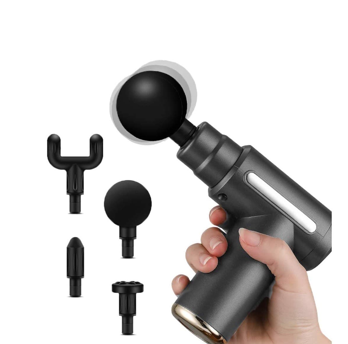 Mini Electric Massage Gun USB Rechargeable With 4 Massage Heads