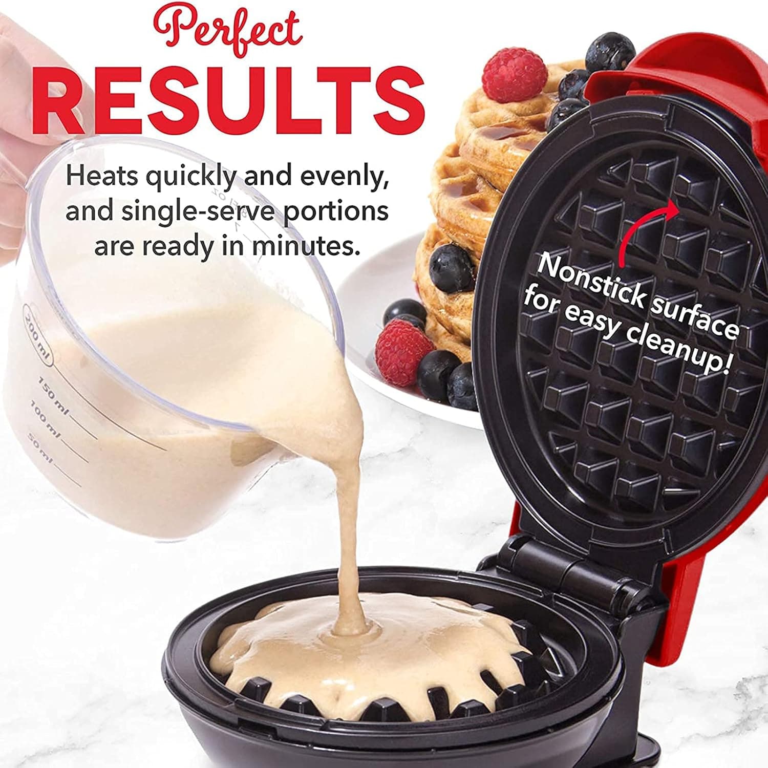Mini Portable Electric Non-Stick Waffle Waffle Maker view 2