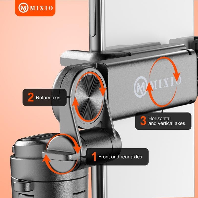 MIXIO A16 Mini Extendable Pocket Grip Tripod Mini Selfie Stick With Bluetooth Remote view 2