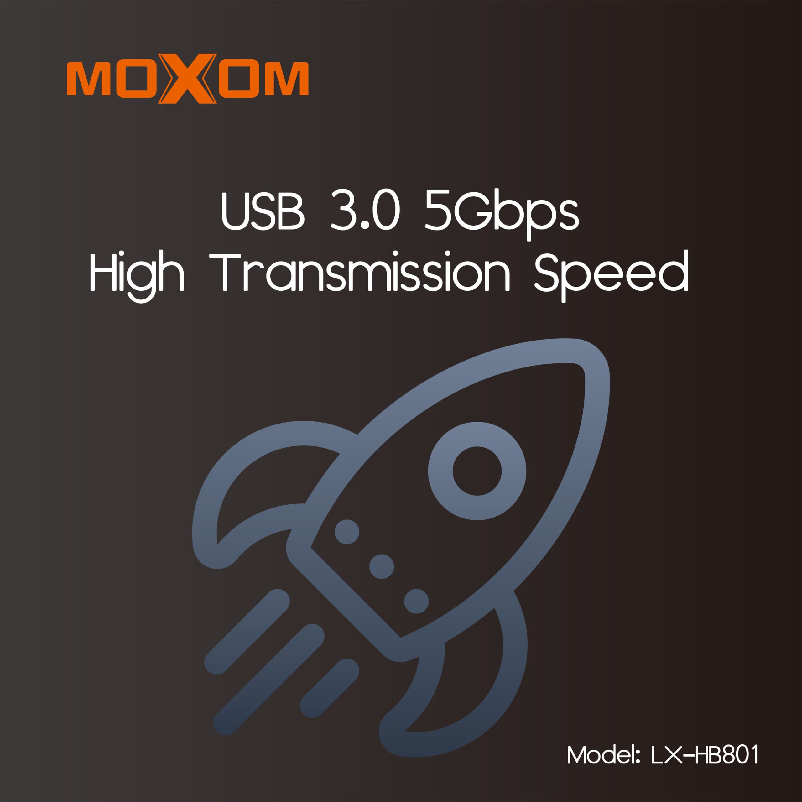 Moxom LX-HB801 5 In 1 Type C 3.0 Portable Hub For Laptops view 3