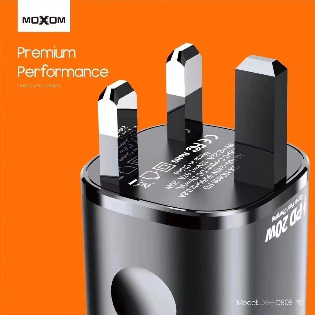 MOXOM LX HC808 PD 20W Fast Charger With Type C Cable view 4