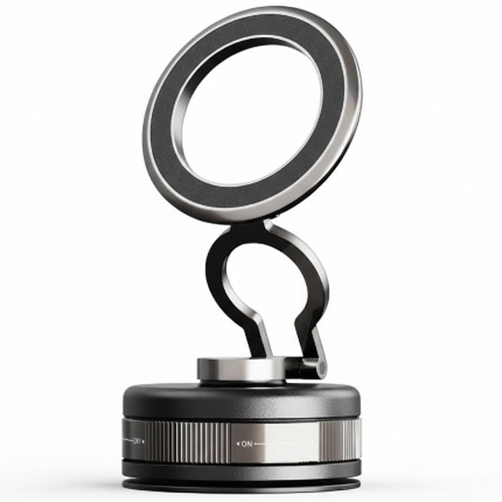 Moxom MX VS151 Magnetic Vacuum Suction Car Phone Holder With 360° Rotation
