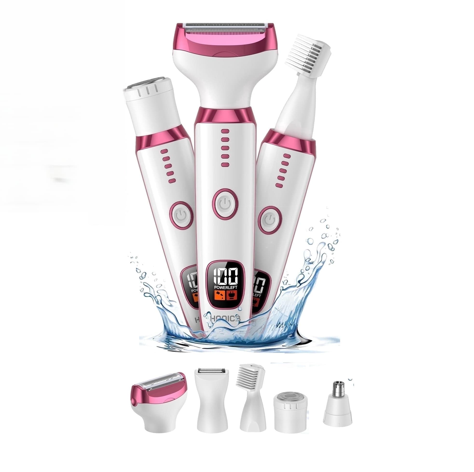 MS8377 Electric Razor For Women 5 in 1 Rechargeable Cordless Bikini Trimmer With Digital Display