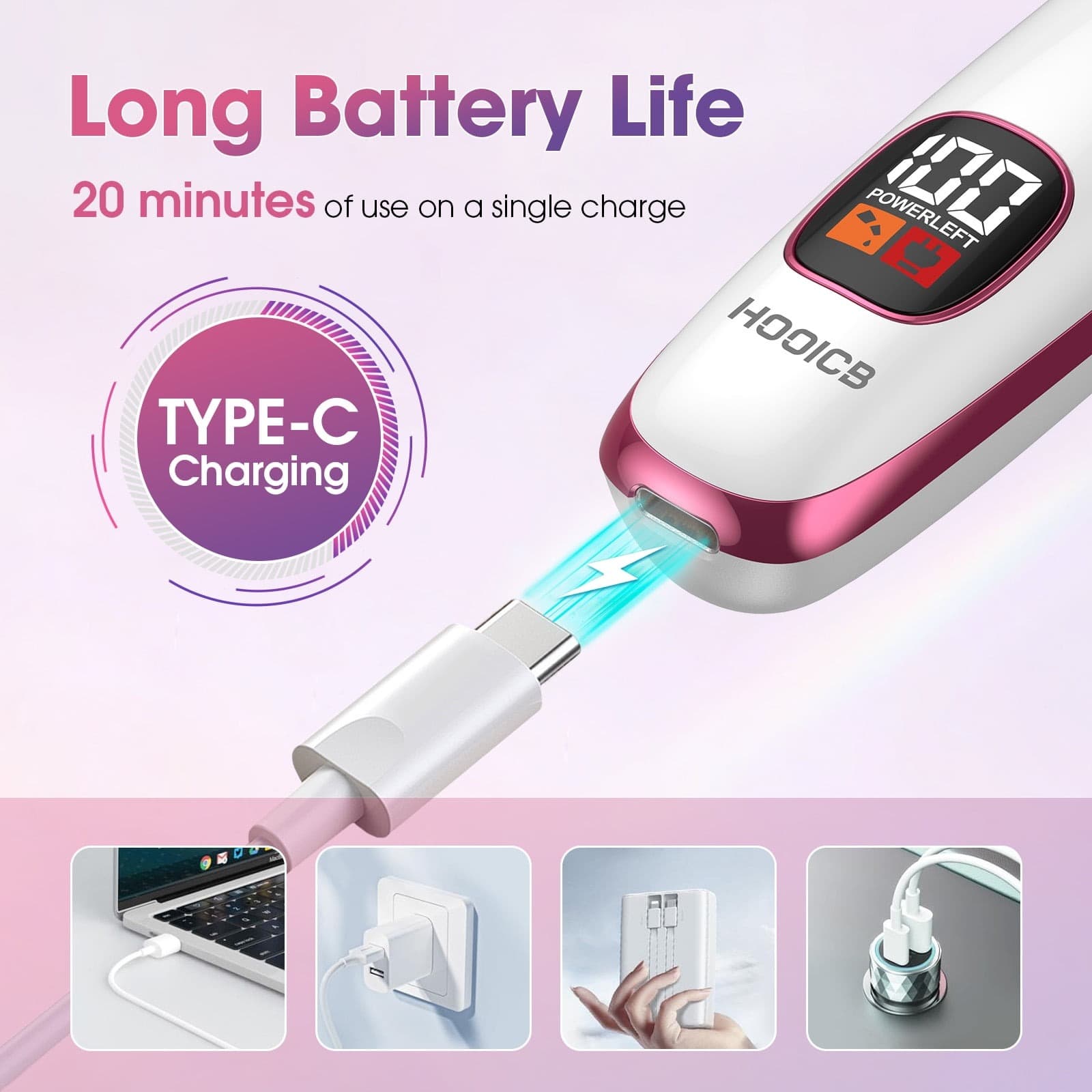 MS8377 Electric Razor For Women 5 in 1 Rechargeable Cordless Bikini Trimmer With Digital Display view 5