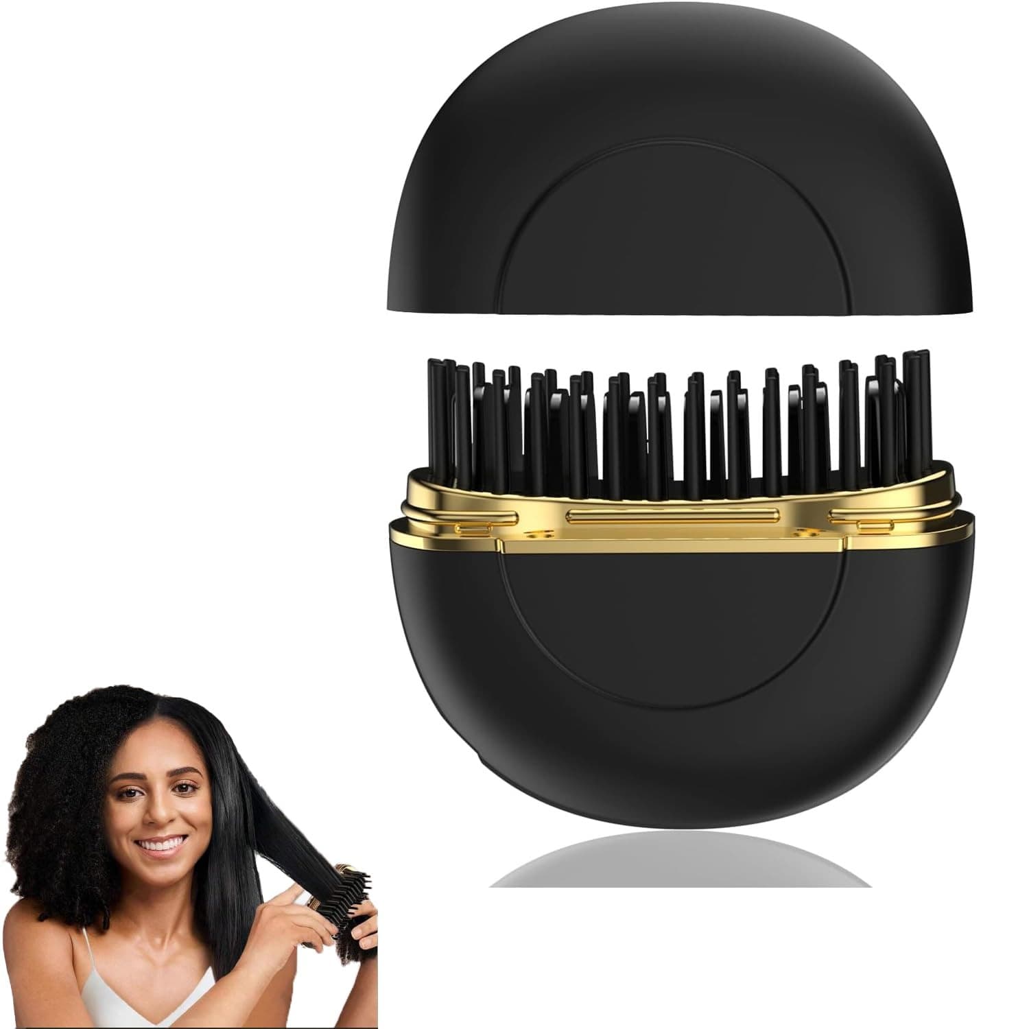Multi Functional Straight Comb Mini Hair Straightener, Rechargeable, 3-Speed Temperature Adjustment, Suitable for Travel