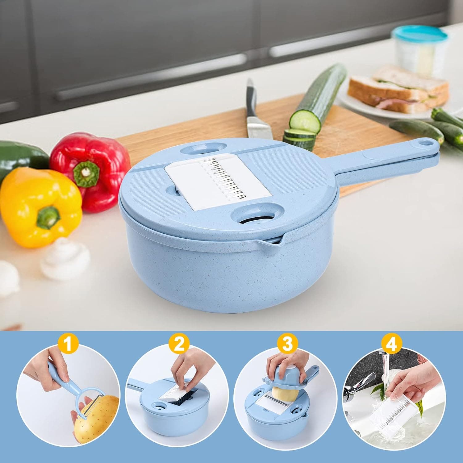 Multifunctional Vegetable Chopper Food Cutter & Slicer view 2