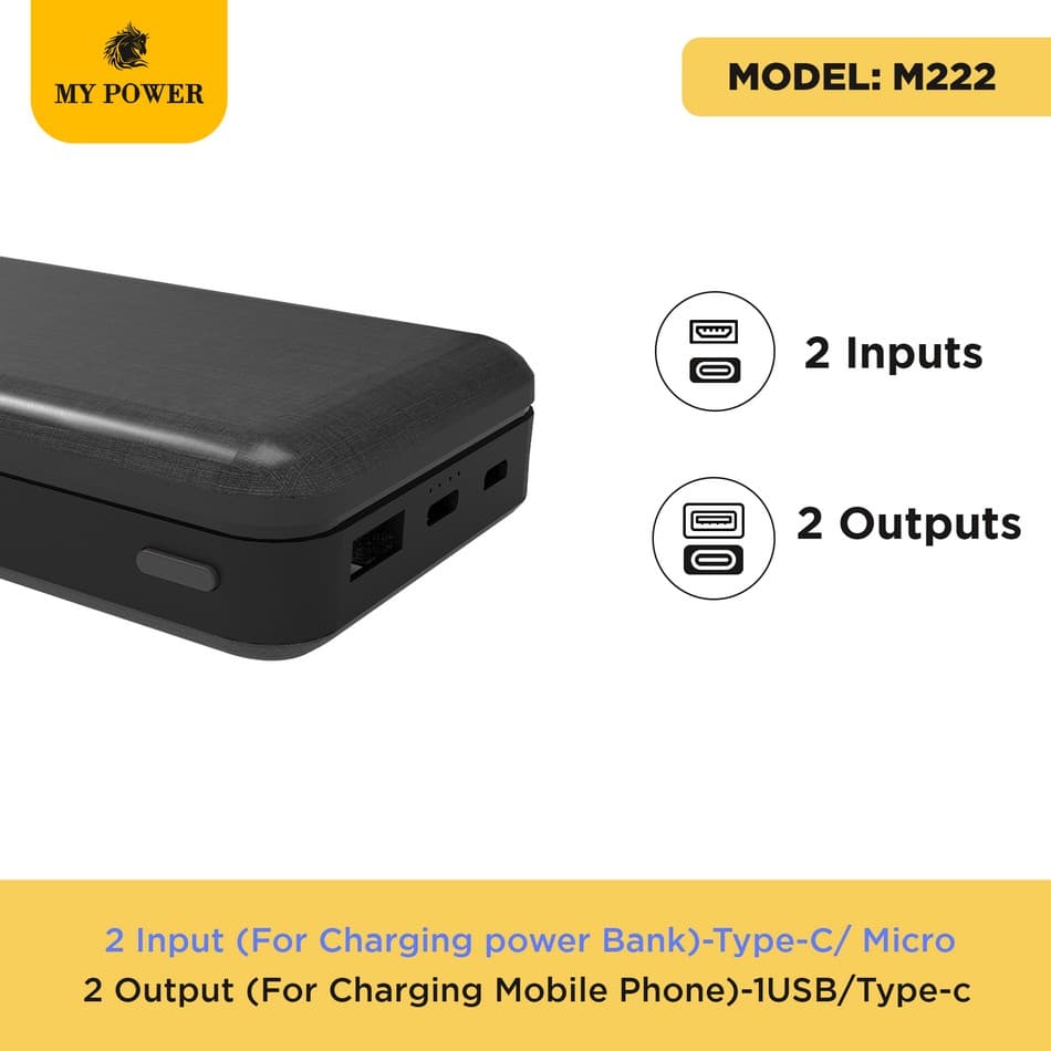 My Power M222 20000mah 20watt Powerbank view 2