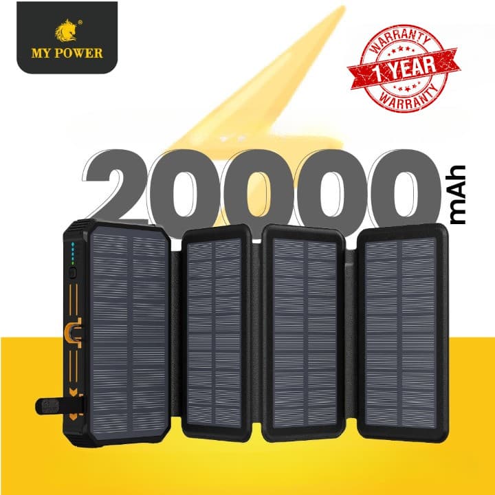 My Power M295SL 20000mAh Solar Charging Powerbank With Four Panels