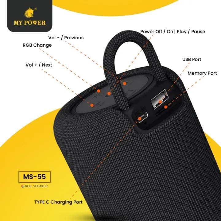 My Power MS55 5W High Bass Bluetooth Speaker BT 5.4 view 2