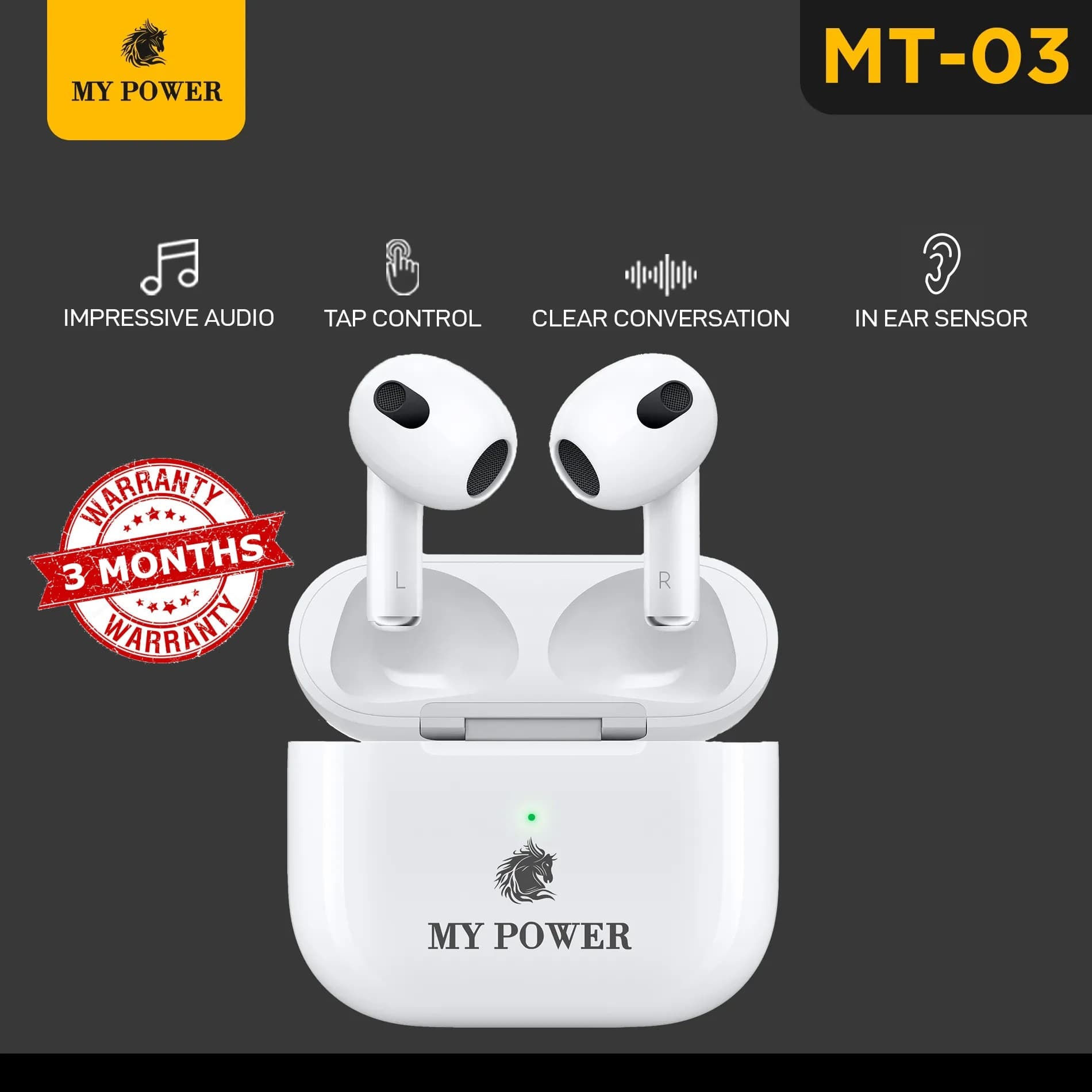 My Power MT03 Bluetooth Wireless Earbuds