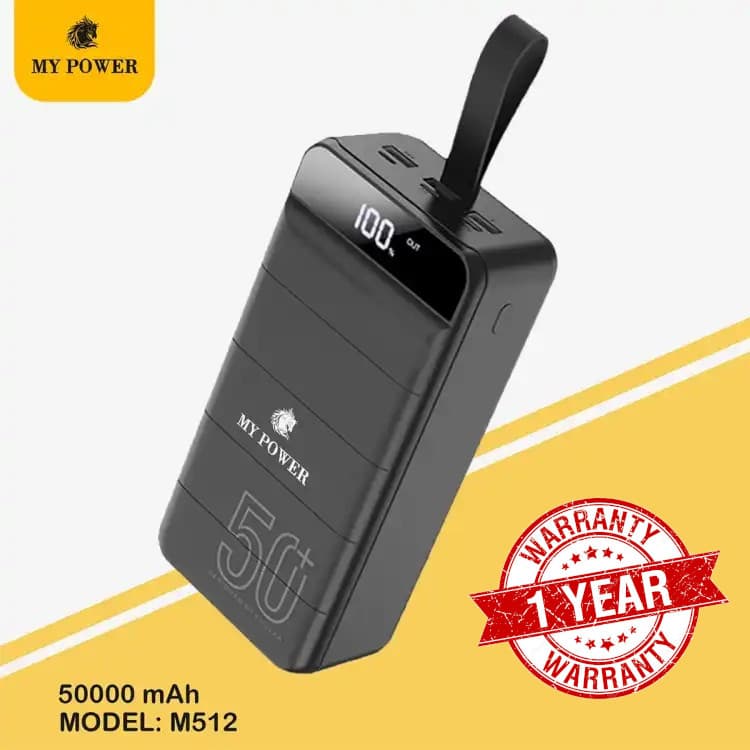 My Power Powerbank 50000mah M512, Mypower QC 3.0 PD 22.5W Fast Charging Power Bank