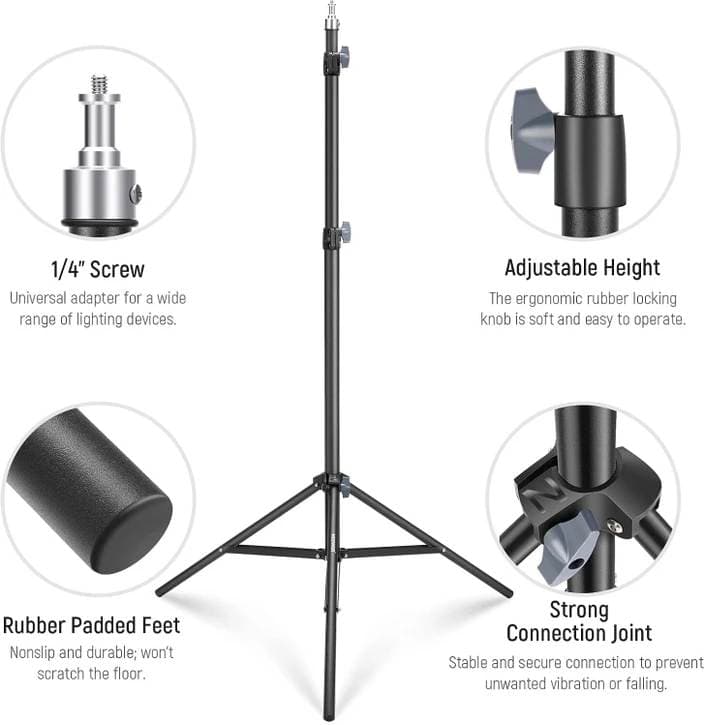 NeePho NP 9988 6 Feet Photo Studio Light Stands Photography Tripod view 3