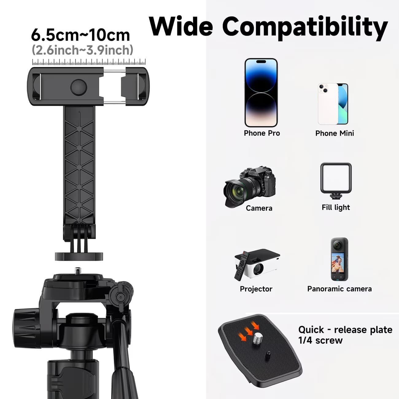 Neepho NP Z7 74″ Extendable Phone Tripod & Selfie Stick view 6
