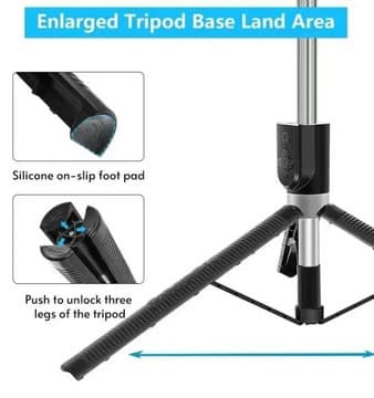 NEEPHO P170s 1.7 Meter Height Selfie Stick Tripod With Led Light view 2