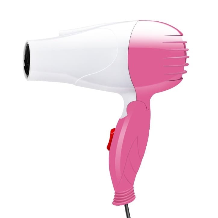 NOVA N658 Mini Foldable Low-Watt Hair Dryer – Pink
