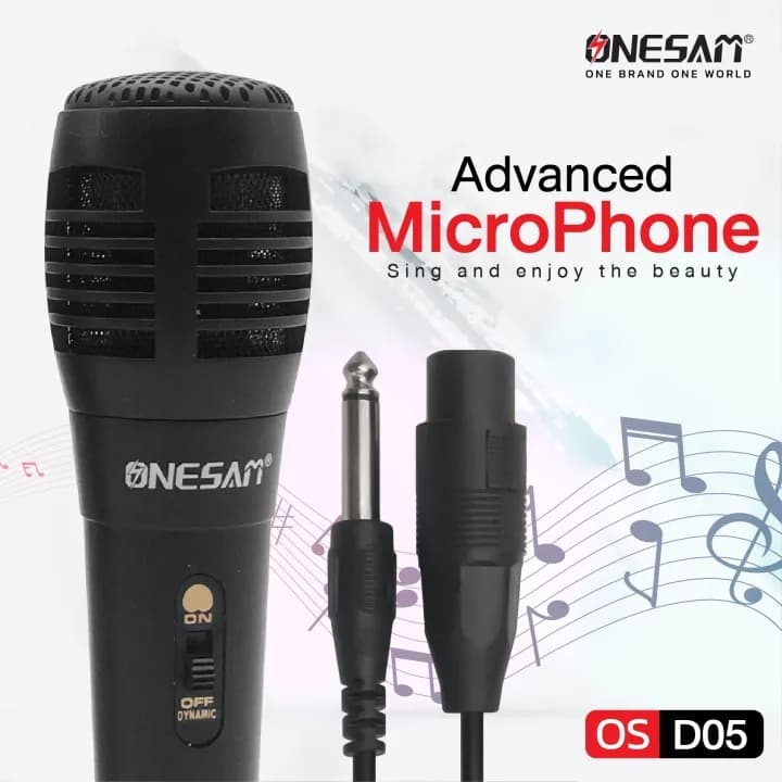 Onesam OS-D05 Wired Microphone with 6.35mm Jack Cable (3m) view 3