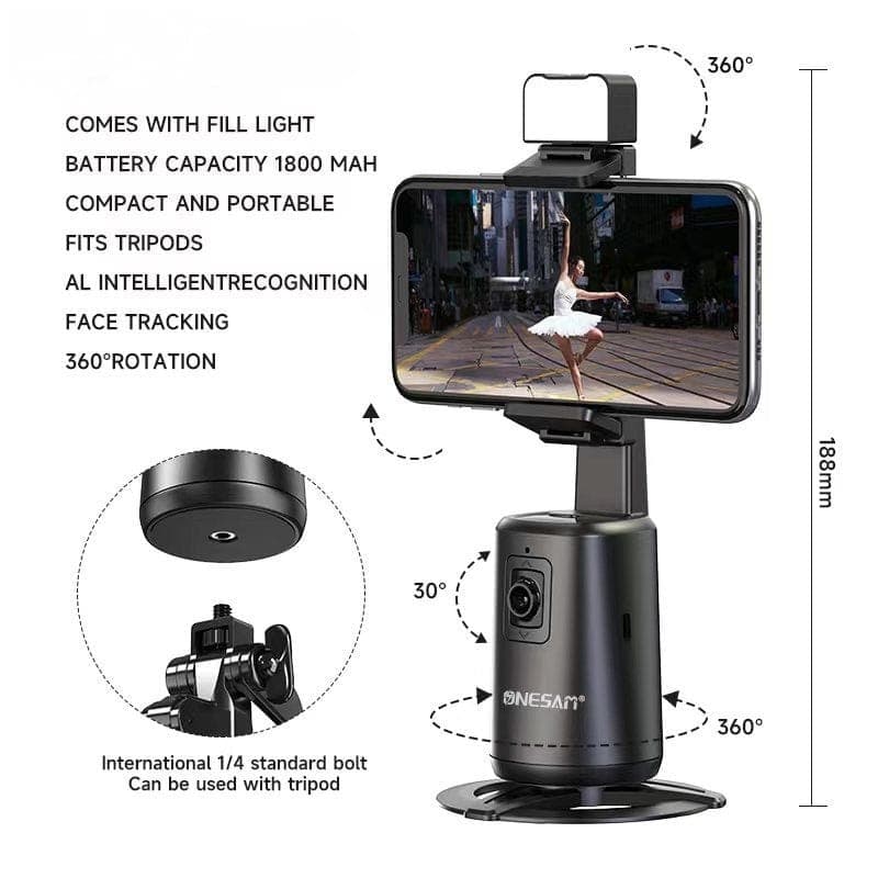 ONESAM OS-J01 360 Auto Face Tracking Selfie Tripod view 4