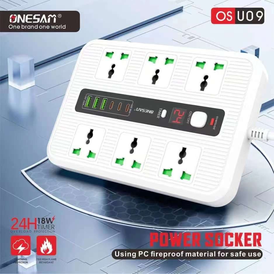 ONESAM OS U09 Power Socket Charger  With 24 Hour Timer 3000W