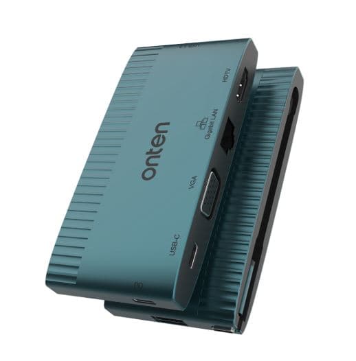 Onten 9503S 6 In 1 USB-C Multi Function Docking Station HDMI+VGA+RJ45 (Gigabit) +USB-C (Data)+USB-C (PD 3.0)+USB 3.0