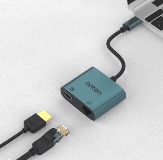 Onten UC288 USB-C To HDMI HD Video Adapter With RJ45 (100M) view 4