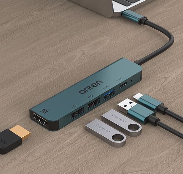 Onten UC907 USB-C Multi Function 5 In 1 Docking Station view 4